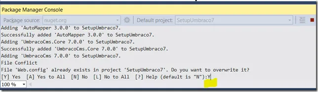 Allow nuget to override the web.config file