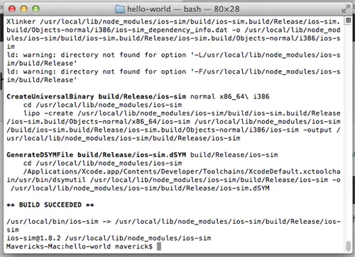 ios-sim install complete