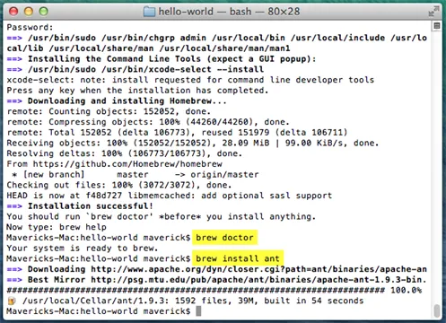 brew install ant